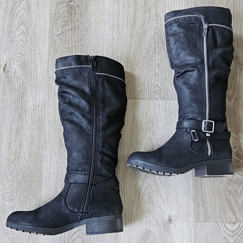 Size 7 Kohl's Stonecrop Black Knee-High Boots - Picture 5 of 8